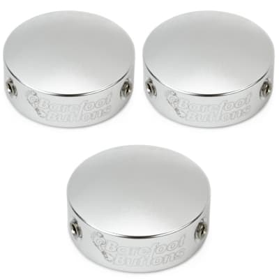 Barefoot Buttons V1 Standard Footswitch Cap - Silver (3-pack) image 1