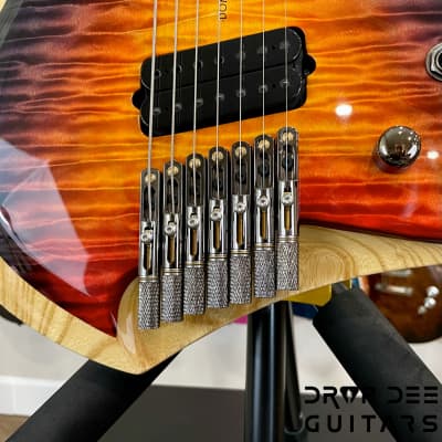 ViK Domineer H7ff "Blood Moon Surf" Multiscale Headless Electric Guitar w/ Case-Blood Moon Surf image 7