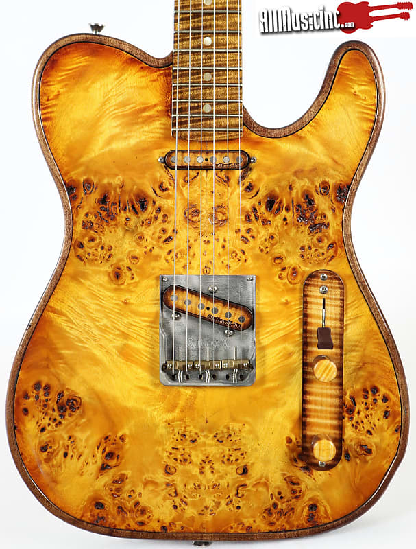 Walla Walla Maverick Hardwood Golden Burl Tele Electric Reverb