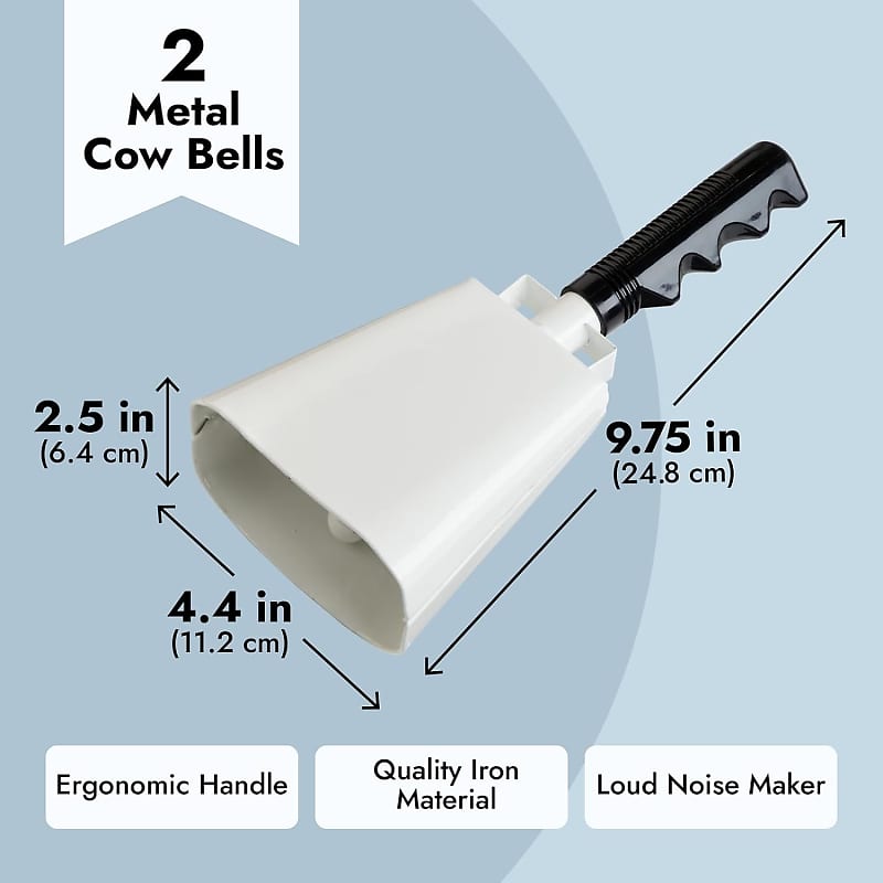 12 Pack Red Cow Bells Noise Makers with Handle, Hand Percussion Cowbells  for Sporting Events, Football Games, Graduation Ceremonies, Welcome Parties