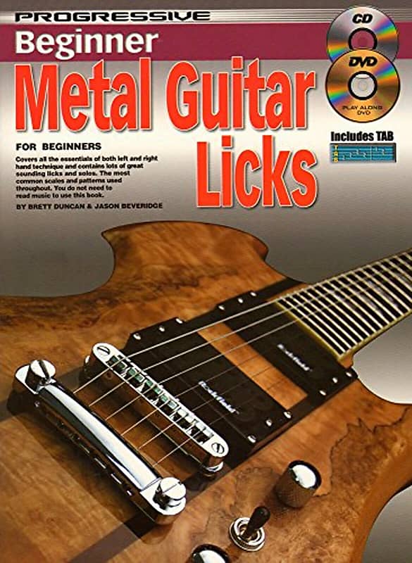 Learn How To Play Guitar - Metal LICKS - Beginner Tutor Book CD & DVD - M7 X- image 1