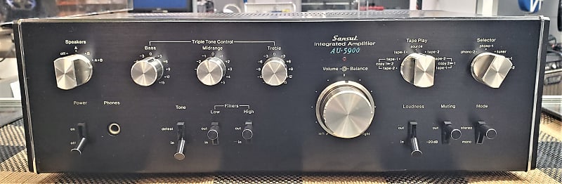 Sansui integrated amplifier AU-5900 1976 black | Reverb