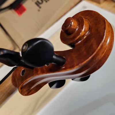 Cecilio 4/4 Advanced Level Violin Featuring Aged 7+ Years - Solid Spruce Top Highly Flamed One-Piece Maple Back and Sides All-Ebony Components, Independent Fine-Tuners, Brazilwood Bows, Hand-Rubbed Oil Finish... image 17