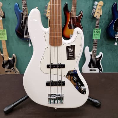 Immagine Fender Player Jazz Bass FRETLESS, Polar White, Pau Ferro - 2