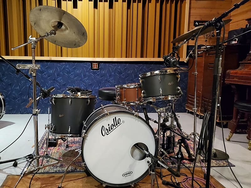 Oriollo Phantom Seamless Spun Aluminum Drum Kit. Beautiful Reverb