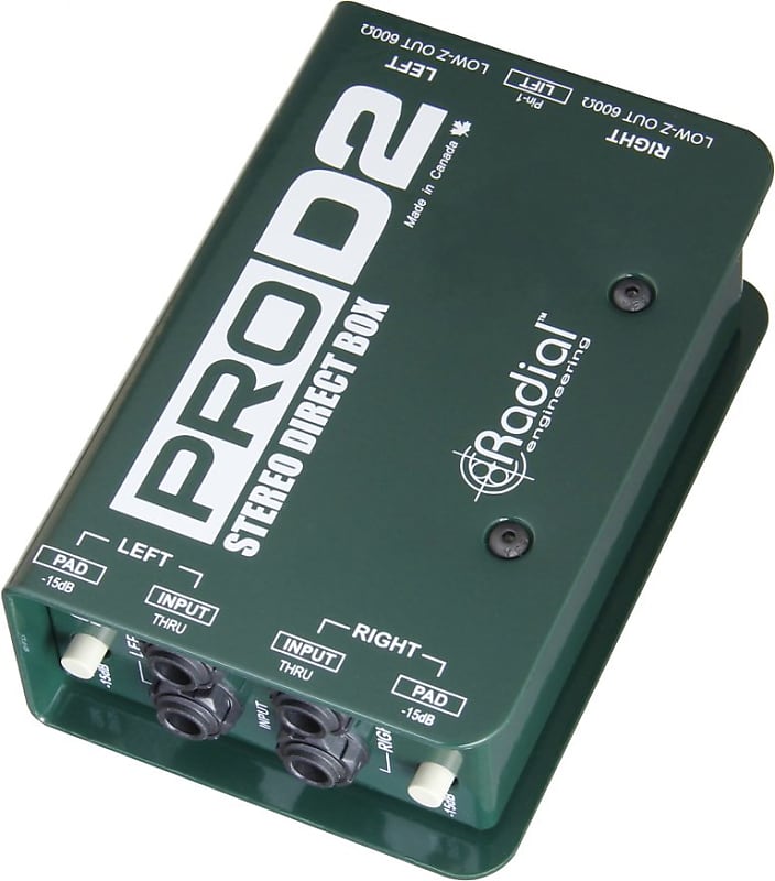 Radial Engineering ProD2 Stereo Passive Direct Box image 1