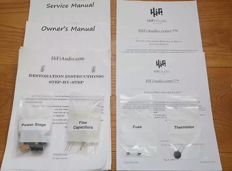 McIntosh MR66 restoration kit filter capacitor repair rebuild fix  			