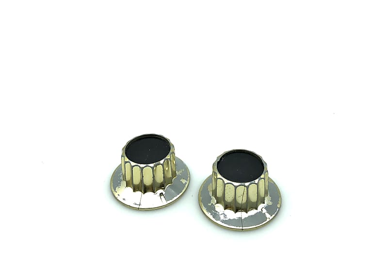 2 Vintage Heathkit TA16 Starmaker Amp Knobs Gold/Black Reverb