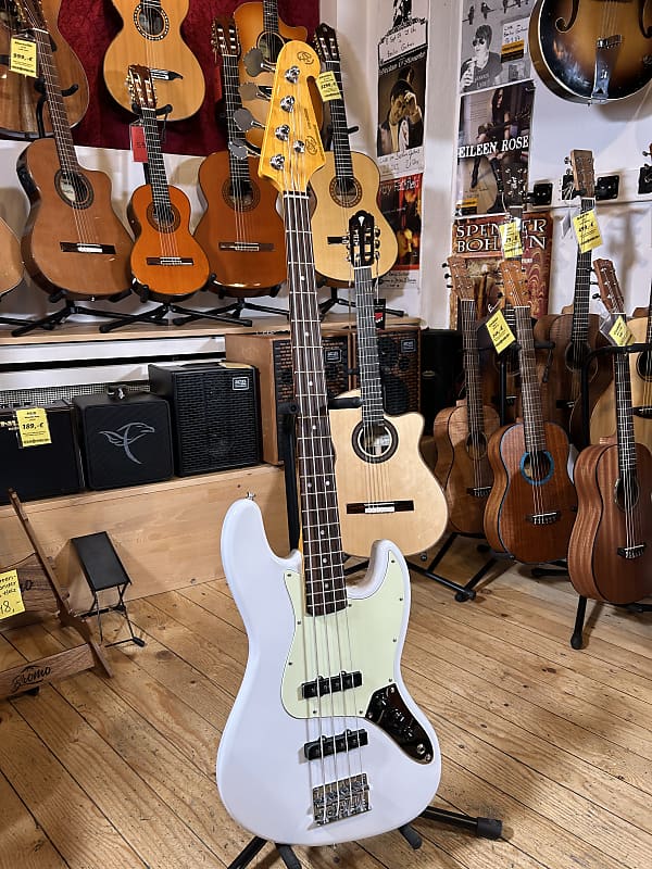 SX J-Style Bass 62´ - Vintage White | Reverb