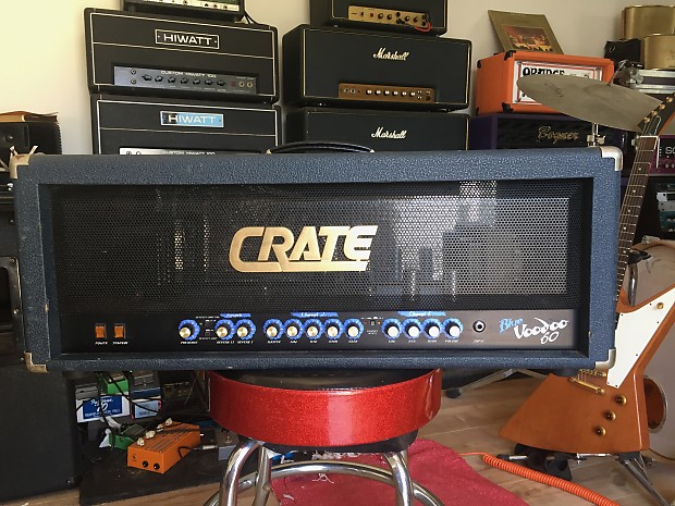 1995 Crate Blue Voodoo 60 Head BV 60H Made in USA 60 Watt All Tube Head. First Generation