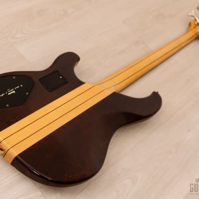 1985 Ibanez Musician MC924 DS Vintage Neck Through Bass Guitar Dark Stain  w/ Hangtag, Japan | Reverb