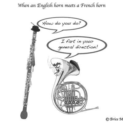 Jolivet - Serenade for oboe & piano + humor drawing print image 13