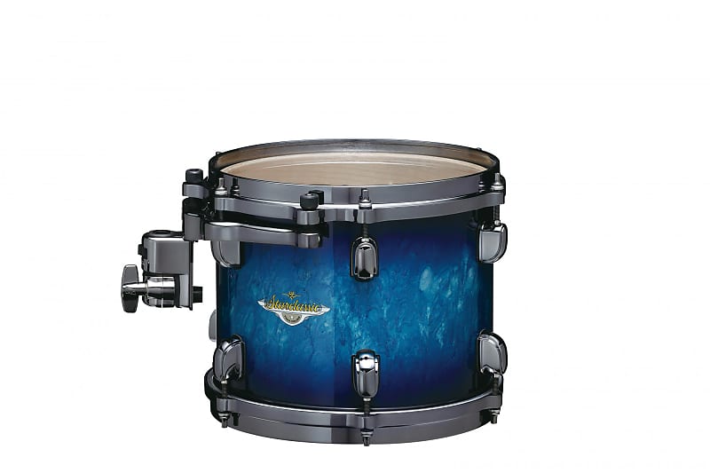 Tama MAT1208BN-MEB Starclassic Maple Lacquer Rack Tom 12&quot; x 8&quot; - Molten Electric Blue Burst/Black Nickel HW image 1