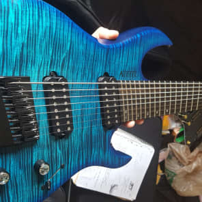 Kiesel Vader Multiscale 8 String Headless Guitar in Aquaburst image 2