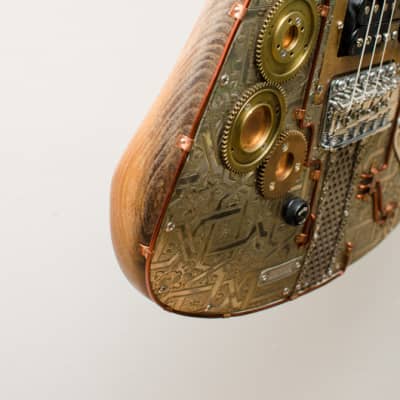 2015 Paoletti Stratospheric Steampunk Wine electric guitar custom handwound strat pickups image 23