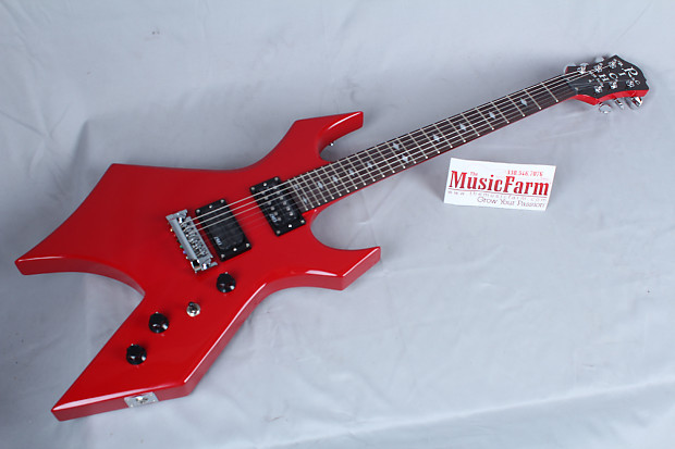 高級感 NJ Rich BC Retro Red Ferrari Guitar Electric Warlock ギター