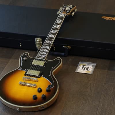 MINTY! 2020 D’Angelico Brighton Deluxe Series Double-Cut Electric Guitar Sunburst + OHSC for sale