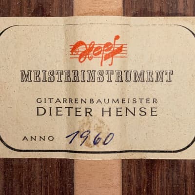 Dieter Hense 1960 made for Dieter Hopf – very nice sounding guitar – handmade and signed by Dieter Hense - video! image 12