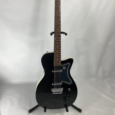 Danelectro Baritone Electric Guitar - Black Metalflake image 2