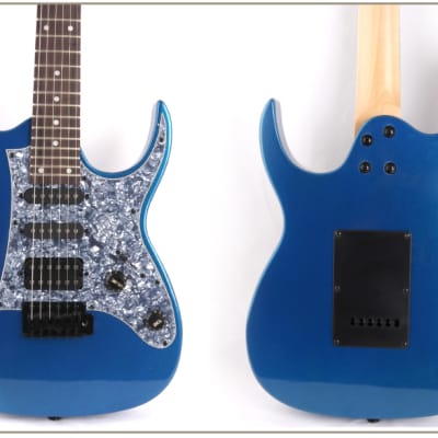 Electric Guitar 24 Fret full size Blue Premium PPE797 image 3