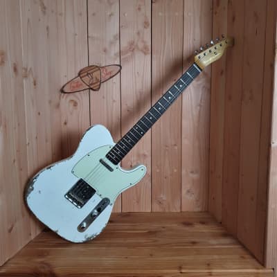Kauffmann Guitars 63 T-Modell Aged Olympic White, Heavy Relic image 12