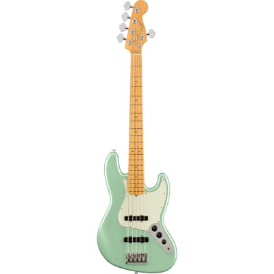 Fender American Professional II Jazz Bass V MN (Mystic Surf Green) - 5-String Electric Bass for sale