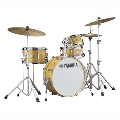 Yamaha Stage Custom Hip 4pc Drum Set Natural Wood image 5