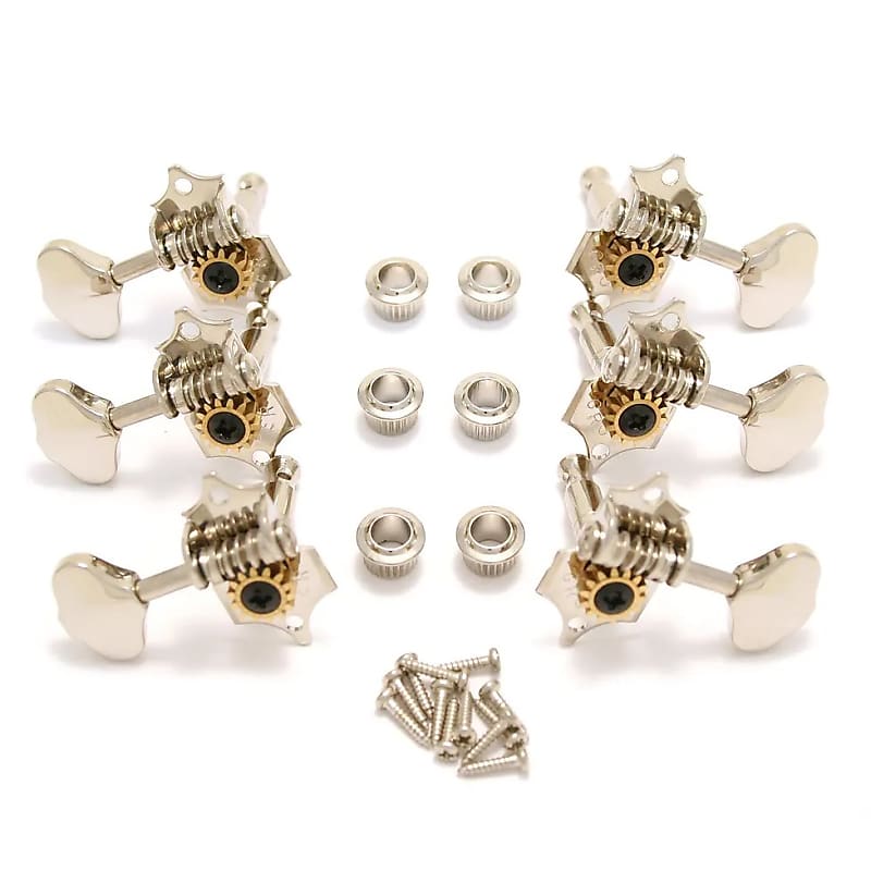 Grover 3x3 Sta-Tite Vintage Guitar Tuners Nickel V97N