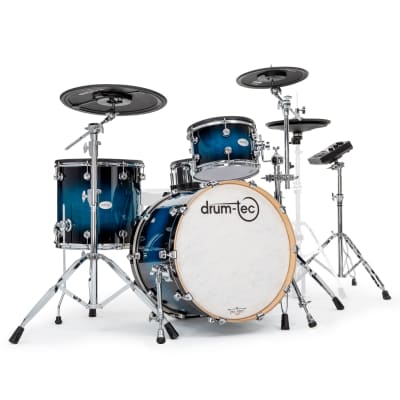 drum-tec pro 3 with Roland TD-27 - 1 up 1 down - Blue Burst