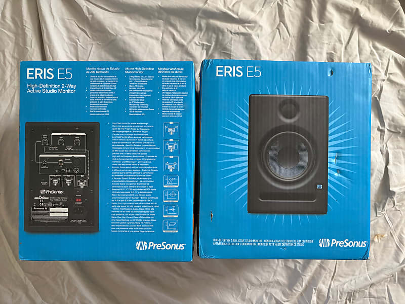 PreSonus Eris E5 2-Way 5" Active Studio Monitor (Pair) 2013 - Present - Black image 1