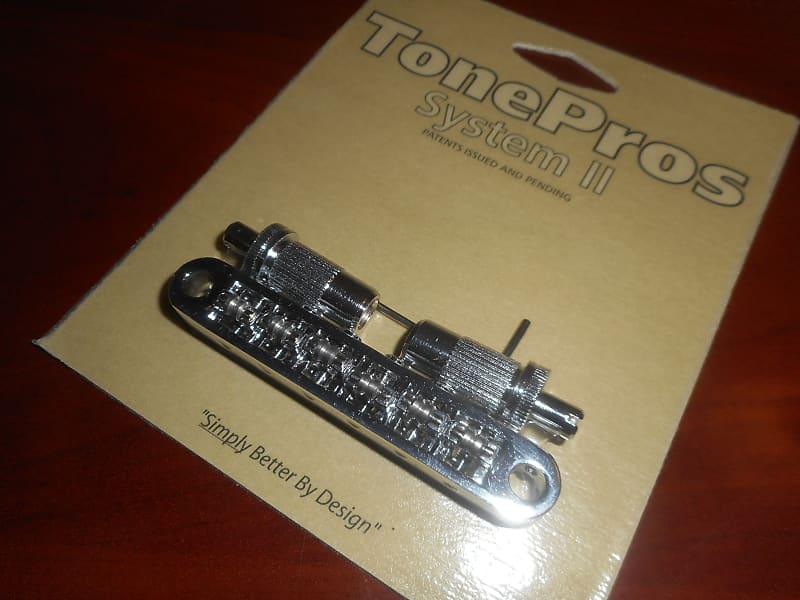 TonePros TPFR-C Metric Locking Tune-O-Matic Bridge with Roller Saddles image 1