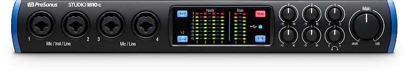 Presonus STUDIO 1810C 18x8 USB-C Audio Recording Interface w/ 4 XMAX Mic preamps image 1