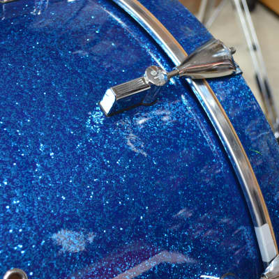 Sonor 3007/Special Edition Maple Blue Sparkle Lacquer Drum