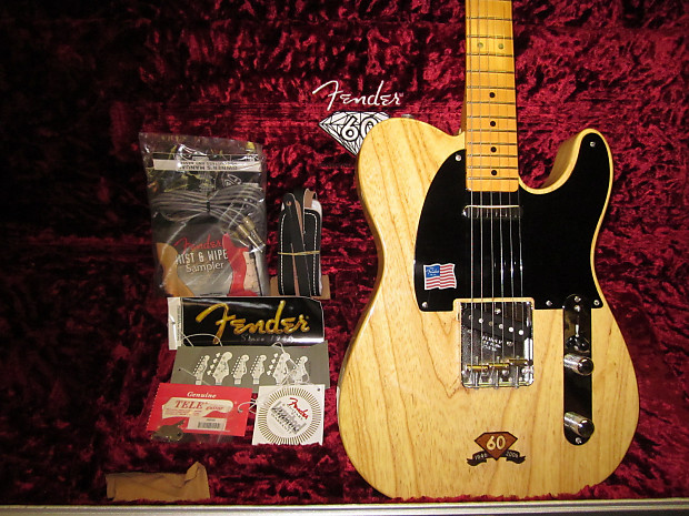 Fender Fender 60th Anniversary Telecaster American Diamond inlay #664 of 1000 Orig. Box 2006 Natural image 1