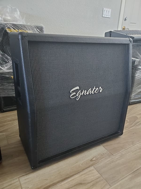 Egnater Vengeance VN-412A angled guitar speaker cabinet- "Elite 75" black image 1