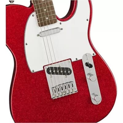 Squier Limited-Edition Bullet Telecaster Electric Guitar Red Sparkle Right Handed image 2