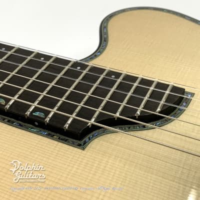 Sand Guitars Custom Sand guitar Abalone Trim Mahogany without Sound Hole -Free Shipping! image 2