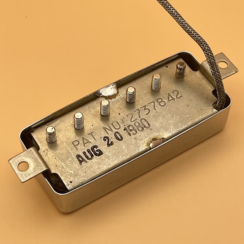 1980 Gibson Pat. No. 2737842 Mini-Humbucker Chrome Mini Humbucking Pickup  Vintage Original Small Humbucker Gibson Les Paul Deluxe