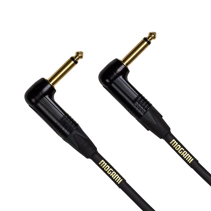 Mogami Gold Right Angle to Right Angle Instrument Cable 3 ft. - NEW - FREE 2 DY image 1