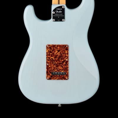 Fender Limited Edition American Professional II Stratocaster Thinline - Transparent Daphne Blue #08383 image 2