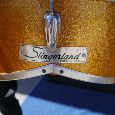 Slingerland Vintage Marching Cutaway Quad Tenors Sparkling Orange Pearl - CAN SHIP! image 15
