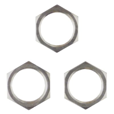 Nickel M9 Metric 1/4" Input Output Jack Replacement Nuts - Pedal Guitar Amp - 50 Pack Made In Japan image 2