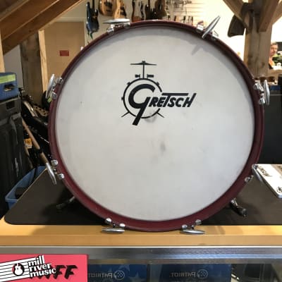 Gretsch Stop Sign Badge Drum Kit (1972-1979) 12", 13", 14", 18" Berry Red Stain with Humes and Berg Fibre Cases for 12,14, 18 image 12
