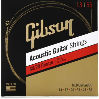 Gibson SAG-BRW13 80/20 Bronze Acoustic Medium 13-56 for sale