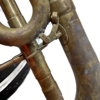 Conn brass baritone horn, USA, Fair condition, with mouthpiece image 18