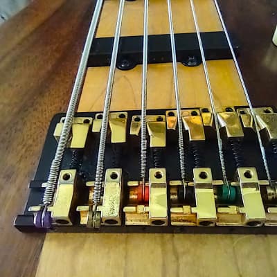 Carvin LB76. 6 String bass. 1990's Koa and Maple w/ Tongue Oil finish image 6