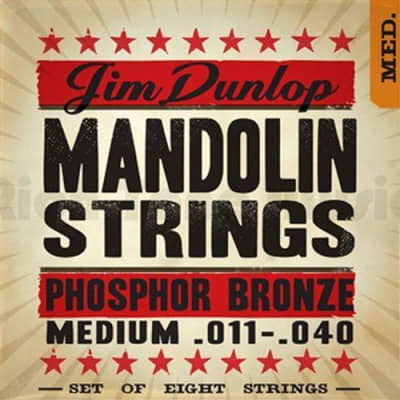 Dunlop DMP1140 Mandolin Strings, Phosphor Bronze, Medium, 10-40