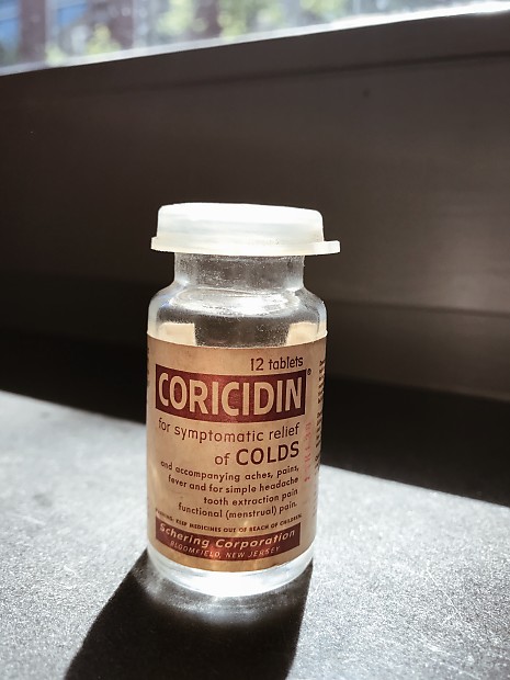 Coricidin glass bottle on sale