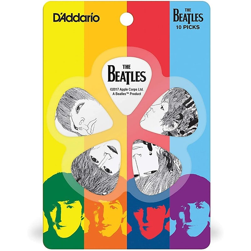 D'addario Beatles Guitar Picks, Revolver, 10 Pack, Light Gauge image 1