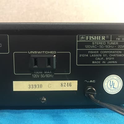 Vintage Fisher FM-660 AM/FM Synthesized Stereo Tuner Tested & Working - Japan image 8